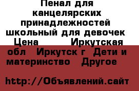 Пенал для канцелярских принадлежностей, школьный для девочек › Цена ­ 120 - Иркутская обл., Иркутск г. Дети и материнство » Другое   